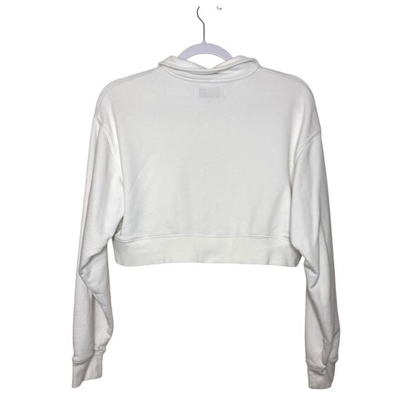 ARITZIA TNA Cropped‎ Zip Sweatshirt Women XS White Activewear Lightweight - Picture 2 of 9